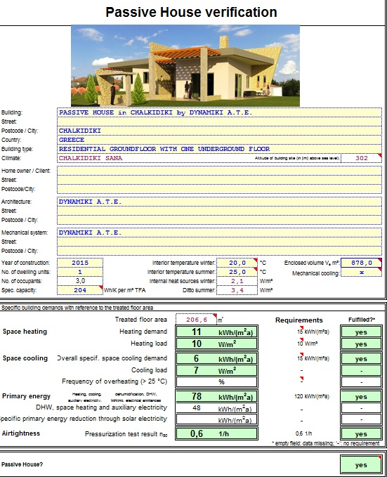 Παθητικό Κτήριο στην Χαλκιδική Passive house by Dynamiki ATE passivehouse-verification