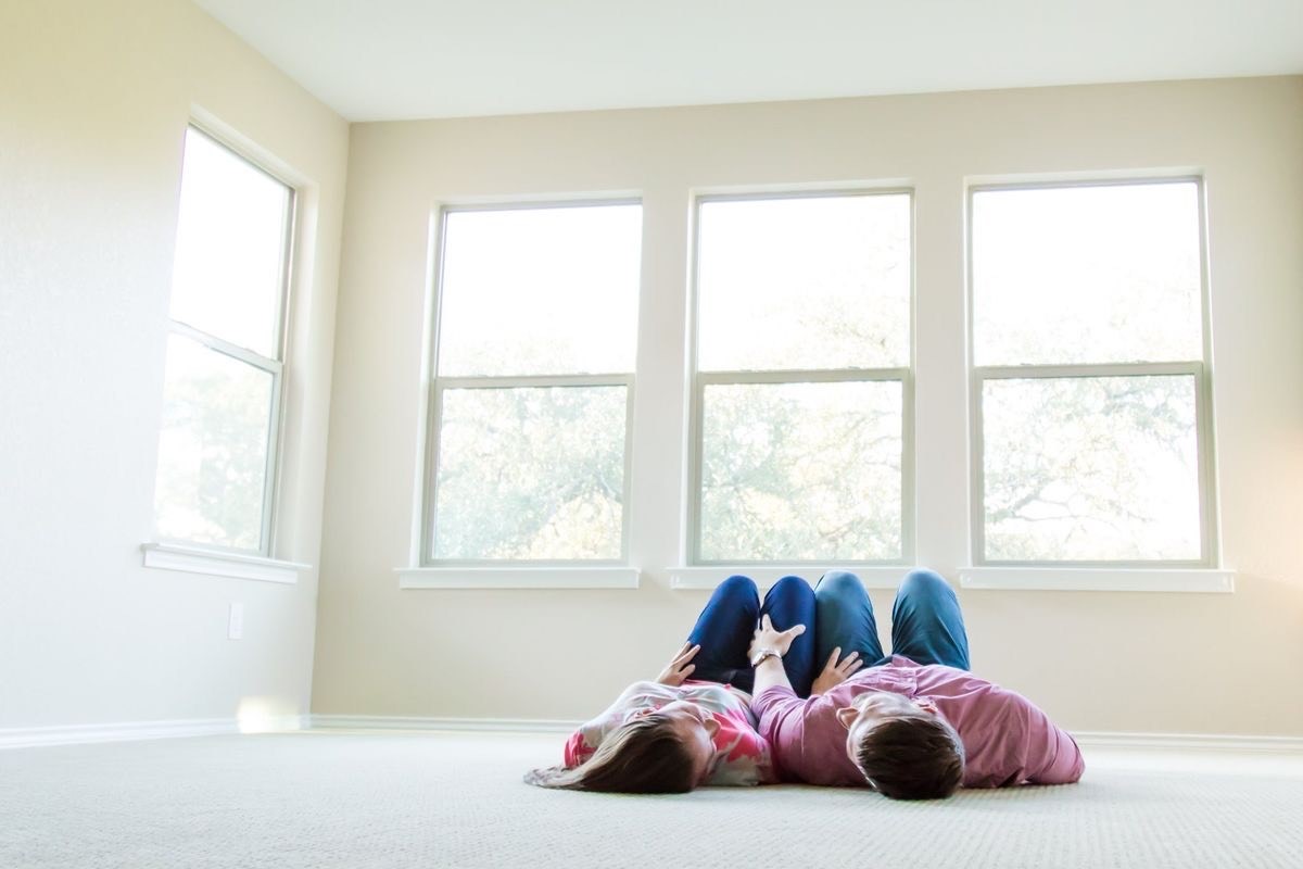 Couple in the new home